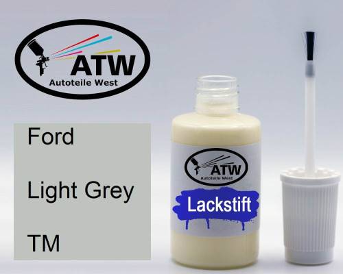 Ford, Light Grey, TM: 20ml Lackstift, von ATW Autoteile West.